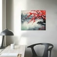 thumbnail image 3 of COMIO Traditional Chinese Painting Pink Plum Blossom Canvas Wall Art Modern Black and White Landscape Artwork, 3 of 4