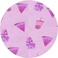 thumbnail image 1 of Ahgly Tapis Rond Lavable en Machine Intérieur Transitionnel Violet Violet, 3 Pieds Rond, 1 of 7