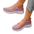 thumbnail image 2 of Domuza Women's Orthopedic Mary Jane Shoes, Breathable Mesh Non-Slip Sneakers, Comfort Lightweight Casual Nursing Walking Footwear for Daily Wear Pink 7.5（EU-39）, 2 of 5