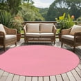 thumbnail image 5 of Pink 7ft Round Rug, Farmhouse Solid Pink Color Modern Art Non-Skid Rubber Backing Large Area Rugs - Living Room Bedroom Home Office, Indoor Floor Mat Carpets Washable Rug, 5 of 9