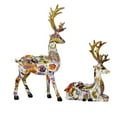 thumbnail image 3 of Baoblaze 2 Pieces Reindeer Statues Animal Sculptures Collection Desktop Table Centerpiece, 3 of 8