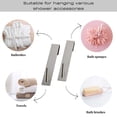 thumbnail image 2 of Chrome Shower Door Hooks - Pack of 2 - Durable, Easy to Install, Special for Frameless Glass Shower Doors - Hanging Hooks for Bathroom Organization, Ideal for Towels and Bathrobes, 2 of 6