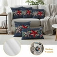 thumbnail image 6 of Outdoor Pillow Covers Stars with American Flag on Wood Waterproof Pillow Cases 18x18 Set of 2, Retro Watercolor Eucalyptus Leaf Throw Pillow Cover Pillowcase for Patio Balcony Couch Garden, 6 of 9