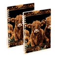 thumbnail image 2 of Haosy Highland Cow and Sunflower Notebooks 1-subject Journal 60 Sheets A5 College Ruled Paper Detachable Ring 8.3"x5.7", 2 of 8