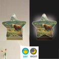 thumbnail image 4 of Star Night Light Auto On/Off Plug-in Wall Light with Light Sensor Warm White LED for Home Party Cow in Green Rolling Hills, 4 of 6