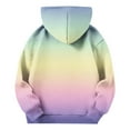 thumbnail image 3 of Cethrio Girls Hoodies Size 10-12, Gradient Print Thermal Loose Fit Pullover Girls Sweatshirts Multicolor, 3 of 8