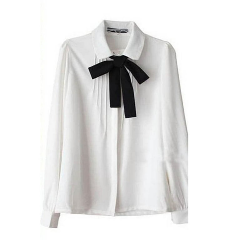 Black Ribbon Button-Down Blouse Black Ribbon Button-Down Blouse