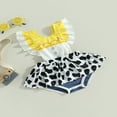 thumbnail image 3 of Bébé Filles Romper Mouche Manches Vache Motif Patchwork une Ligne Robe, 3 of 7