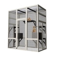 thumbnail image 1 of QinaQin Catio grande para exterior de 70 pulgadas, casa para gatos con 5 plataformas y 2 cajas de descanso, estructura de madera resistente y malla metálica anticorrosión, 1 of 8