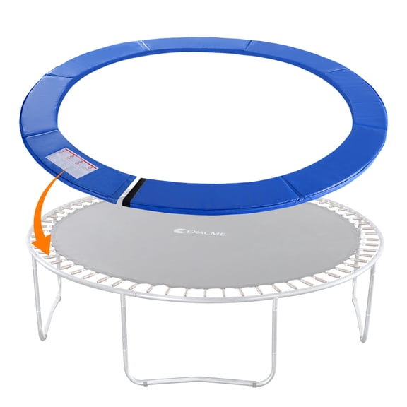 Exacme Opening Design Trampoline Pad Replacement Spring cover 16 15 14 12 10 8 Foot, No Hole for Pole