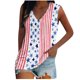 thumbnail image 1 of Blusa sin mangas con estampado de cuello en V informal para mujer a la moda, camisetas sin mangas de verano Fridja  gh6523, 1 of 5