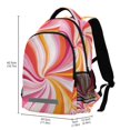 thumbnail image 2 of FORMRS Unisex Backpack Elementary School Travel Bookbag with Reflective Stripes, Swirling Lines, 2 of 7