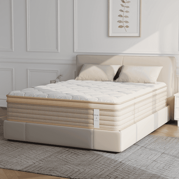 Behost 8 inch Twin Mattress in a Box, Foam & Spring Hybrid Mattress for Apartment Guest Room, 8-layer Support