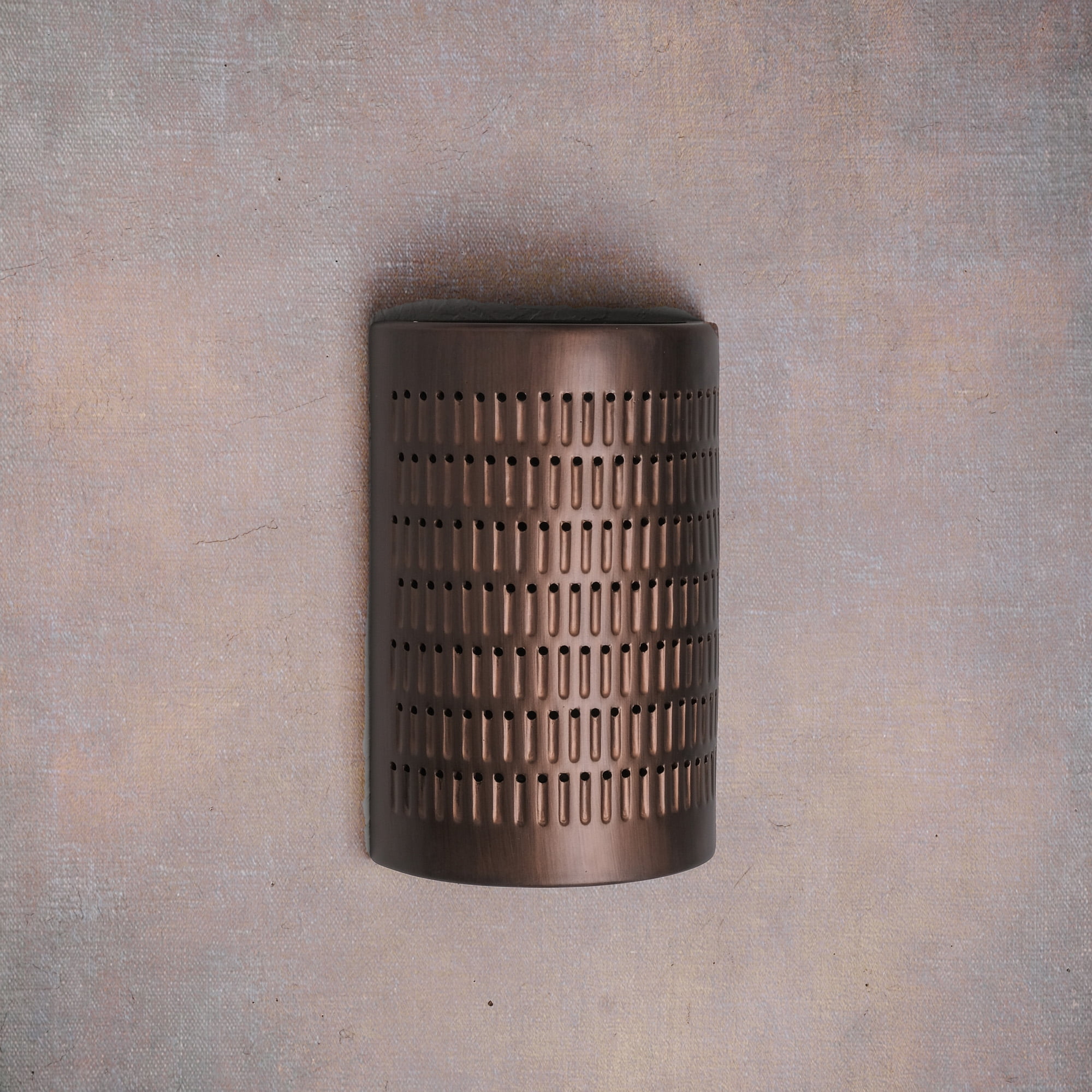 Luxury Lighting Zenia 15" High Ceramic Outdoor Wall Light, Rubbed Copper Painted Finish, LED Bulb Included