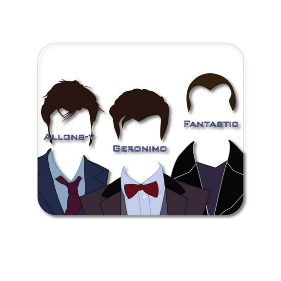 DistinctInk Mouse Pad - 1/4" Foam Rubber - Catchphrases of the Doctors