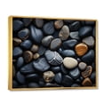 thumbnail image 2 of Designart "Patterns on the Rocky Beach V" Nautical & Beach Floater Framed Wall Art Living Room, 2 of 7