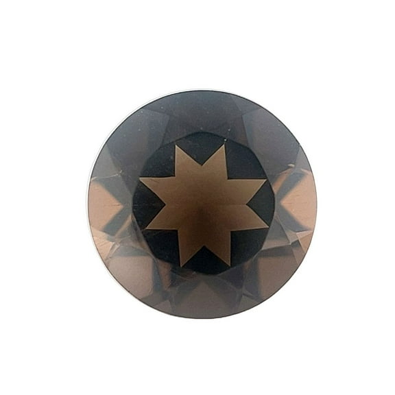 Certified Real 1.5 Carat Smoky Quartz Round Shape Brilliant Cut 8 mm Loose Gemstone