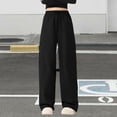 thumbnail image 2 of Cargo Sweatpants, Audhol Women's New Loose Wide Leg Hot Solid Color High Waist Versatile Pants Sweatpants Women Black 3XL, 2 of 9