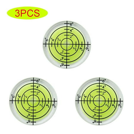 

FANCY 3pcs 32mm Horizontal Bubble Level High Precision Bubble Level Environmental Bulls Eye Horizontal Spirit Level for Desktop Wooden Work Door Furniture