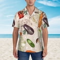 thumbnail image 4 of Disketp Hawaiian Shirts For Men,Cute Vegetables Print Mens Casual Short Sleeve Button Down Shirts Beach Shirt, 4 of 8