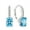 03 March - Aquamarine, variant on Princess Cut Dangle Drop Earrings 925 Sterling Silver Square Leverback Earrings March Birthstone Aquamarine Jewelry Gifts for Women