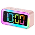 thumbnail image 1 of Reloj despertador Cadmos Cute Pink con luz nocturna RGB para niñas, 1 of 6