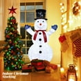 thumbnail image 3 of Zimtown 6ft LED Lighted Pop-Up Snowman Christmas Snowman w/ 200 LED Lights, Hat, Scarf, 3 of 8