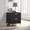 Black, variant on Rectangular Bedroom Nightstand | Stores Bedroom Essentials, Simple and Clean Design | MDF and Iron Construction | Addresses Bedroom Storage Shortage