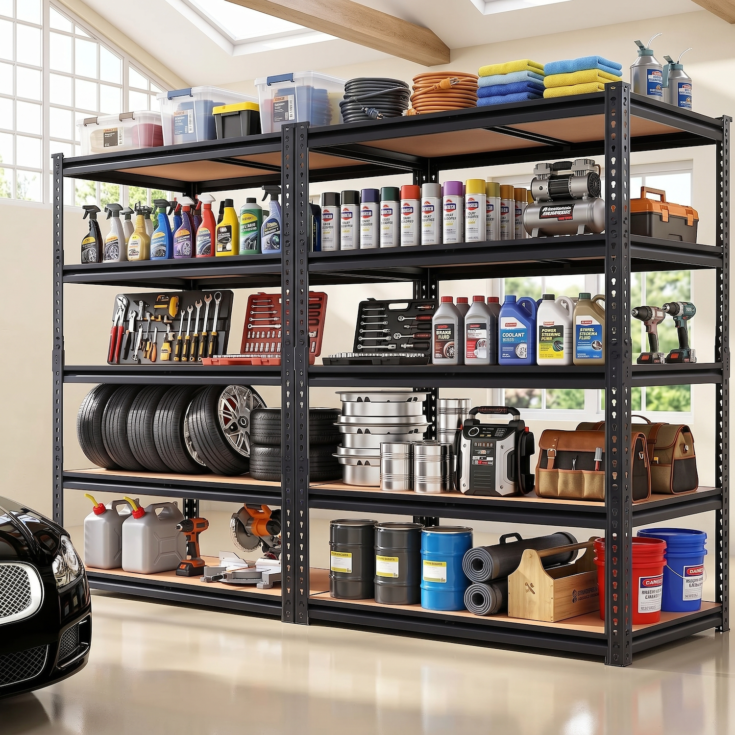 uberlyfe 5-Tier Heavy-Duty Metal Garage Shelves, 2400 Lbs photo 3