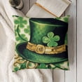 thumbnail image 3 of ST Patricks Day Hat Throw Pillow Covers, Lucky Decorations for Sofa Couch, 3 of 5