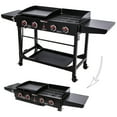 thumbnail image 6 of Royal Gourmet 4-Burner GD402 Portable Flat Top Gas Grill and Griddle Combo with Folding Legs, 48,000 BTU, Black, 6 of 13