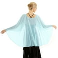 thumbnail image 3 of Eandarui Chiffon Shawls Wraps for Women Soft Silky Capelets for Evening Dress Wedding Cape Bolero Mint Green One Size, 3 of 6