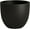 Black, variant on DTY Signature Mount Belford Lightweight and Durable Modern Fiberstone Egg Shaped Planter for Indoor Outdoor Drainage Hole & Rubber Plug Weather Resistant, 10" H x 12" Dia, 10" Opening - Small, Black