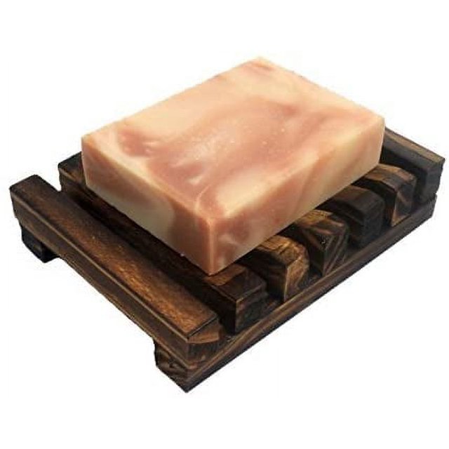 Accesorios de baño de estilo hawaiano Onwon, soporte de jabón de madera Natural hecho a mano, soporte de jabón de madera