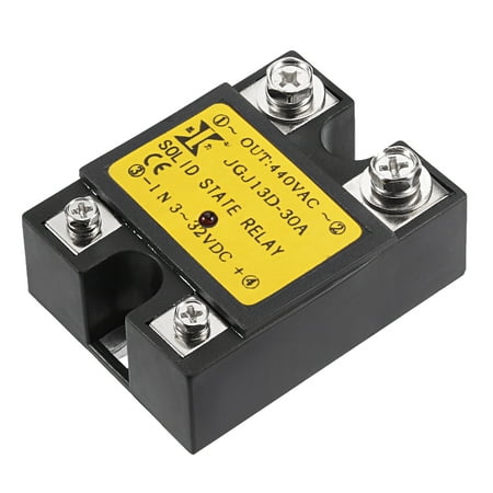 30a Single - JGJ13D DC 3-32V to 440V 30A Single Phase Solid State Relay Module DC to