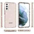 thumbnail image 3 of Glitter Clear Case for Samsung Galaxy S23 Plus, Shining Sparkle Military Grade Soft TPU Anti-Scratch Shockproof Cover Full Coverage Non-Yellowing Non-Slip Translucent Slim Lightweight Case, Gold, 3 of 5