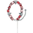 thumbnail image 1 of Silvertone I Believed I Could Thin Bar Red Christmas Bead Bracelet, 1 of 4