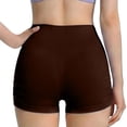thumbnail image 5 of Fewfanhot Women High Waist Ribbed Yoga Shorts, Ruched Side Butt Lifting Stretch Mini Workout Gym Shorts, 5 of 5