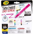 thumbnail image 2 of Rotuladores de borrado en seco Crayola Take Note con punta cincelada, 12 unidades, 2 of 29