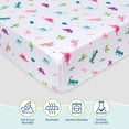 thumbnail image 4 of Wildkin Kids Microfiber Fitted Crib Sheet for Boys & Girls, 52 x 28 Inches (Dino Pals), 4 of 7