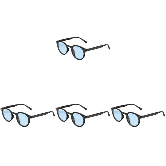 WORGEOUS 4pcs Outdoor Sunglasses Sun Glasses Summer Eyewear Fashionable Round Sunglasses