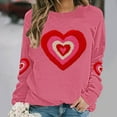 thumbnail image 2 of Sequin Heart Sweatshirts for Women Valentine's Crewneck Long Sleeve Pullover Tops Loose Graphic Hoodies Casual Trendy Shirts Fashion Lover Gift New Years Eve Outfits Women, 2 of 5