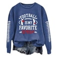 thumbnail image 1 of WEAIXIMIUNG Chandails en Molleton pour Femmes Zip Up Femmes Décontracté Manches Longues Col Rond Chandails en Molleton Football Graphique Imprimé Pull Léger Chandails en Molleton Blouse Top, 1 of 4