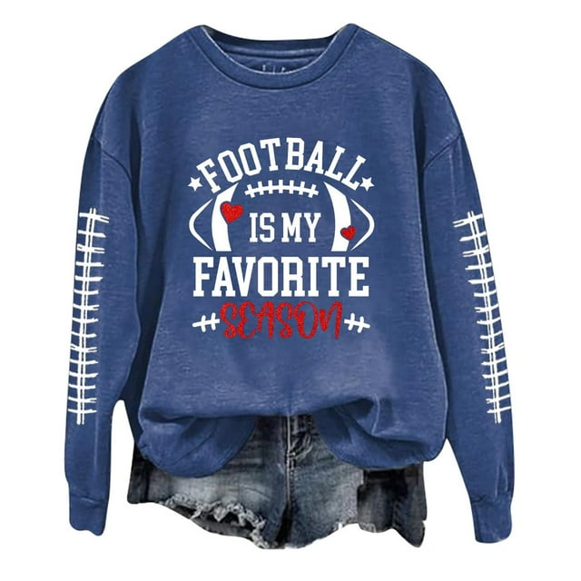 WEAIXIMIUNG Chandails en Molleton pour Femmes Zip Up Femmes Décontracté Manches Longues Col Rond Chandails en Molleton Football Graphique Imprimé Pull Léger Chandails en Molleton Blouse Top