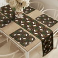 thumbnail image 2 of Ambesonne Chocolate Brown Table Runner & Placemats, Halved Coconut Dots, Placemat 4 pcs + Runner 14"x90", Chocolate Umber, 2 of 2
