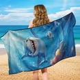 thumbnail image 6 of XYZCANDO Shark Pattern Non-Slip Car Seat Cover Towel for Gym Workout Travel, Lightweight Sweatproof Car Seat Towel Cover, 6 of 11