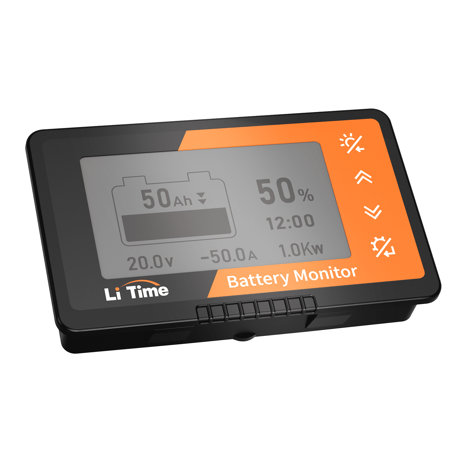LiTime Battery Monitor with Shunt, 500A 8V120V Battery Monitor for RV
