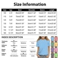 thumbnail image 4 of CCRFTGI Shirts for Girls Size 10-12 Cute Plaid Shirt Summer Tops Short Sleeve Girls Clothes Casual Crewneck Tees Blue 9-10 Years, 4 of 6