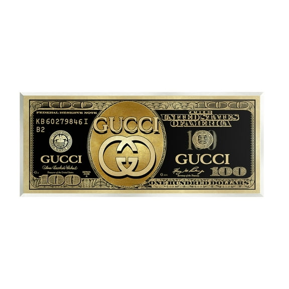 Stupell Industries Designer Brand Dollar Beauty & Fashion Painting Unframed Art Print Wall Art, 17 x 7