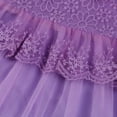 thumbnail image 6 of GYRATEDREAM Toddler Girls Princess Dress Lace Floral Print Dress Crew Neck Tutu Tulle Skirt Summer Dresses for 19-24M, 6 of 9